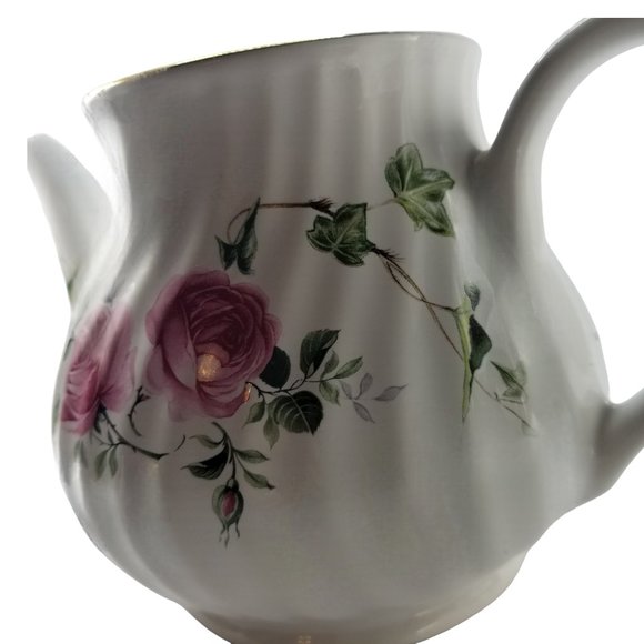 Staffordshire Arthur Wood & Sons Teapot #6426 Rose England Coffee Fine Teapot - Picture 8 of 9